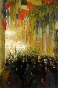 Service In Notre Dame, Giving Thanks For Victory After The Great International War
