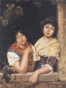 Fanciulle Al Balcone by Arturo Moradei