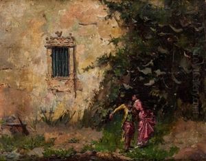 Personajes En El Jardin by Tomas Moragas Torras