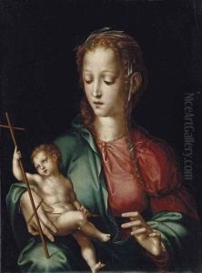 La Vierge A L'enfant Au Fuseau
