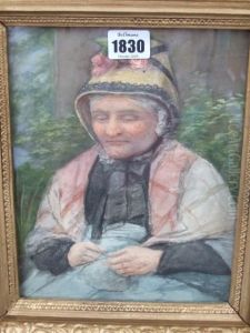 Study Of An Elderly Lady by Richard Julius Biddle