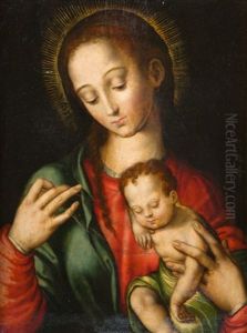 Virgen Con El Nino Dormido by Luis de Morales