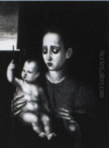 Madonna And Child With A Yarnwinder Madonna And Child With A Yarnwinder