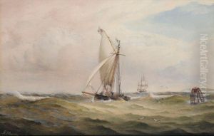 Off The Royal Sovereign Shoal, Beachy Head by Richard Julius Biddle