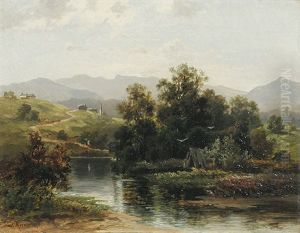 Oberbayerische Landschaft Mit See