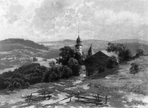 Voralpenandschaft Mit Kirche by Paul Moralt