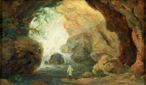 Personnage Dans Une Grotte