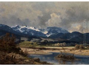 Oberbayrische Voralpenlandschaft Im Vorfruhling