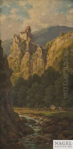 Landschaft Im Altmuhltal Mit Der Burg Prunn - view 1