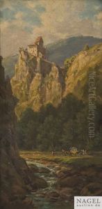 Landschaft Im Altmuhltal Mit Der Burg Prunn Landschaft Im Altmuhltal Mit Der Burg Prunn