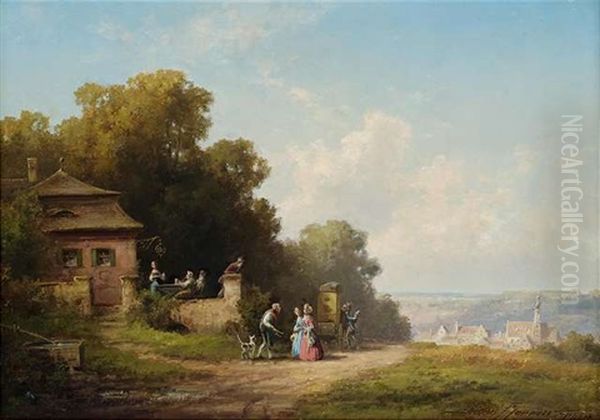 Ankunft Der Postkutsche Vor Einem Landgasthof - view 1