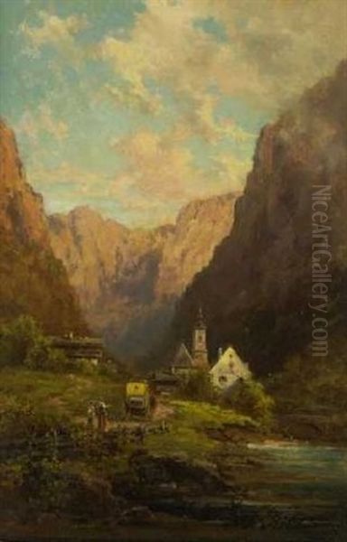 Postkutsche Im Gebirgstal - view 1