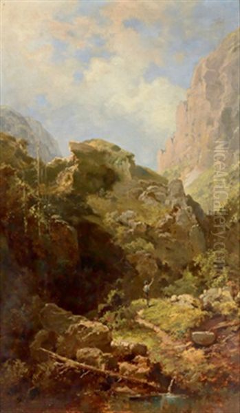 Der Wanderer Im Gebirge (after C. Spitzweg) - view 1