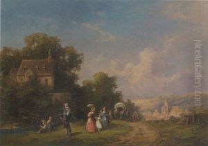 Sonntagsspaziergang Der Familie Biedermeier