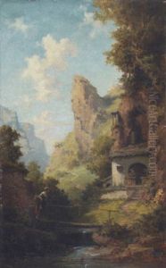 Bauernmadchen Auf Dem Weg Zur Klause Des Einsiedlers
