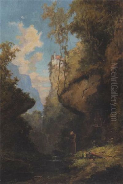 Angelnder Monch - view 1