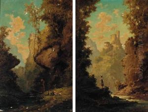A Monk Fishing In A Gorge