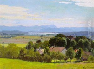 Blick Auf Den Starnberger See Von Der Umgebung Von Leutstetten by Willy Moralt