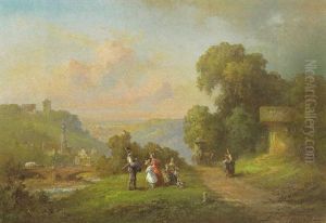 Die Alte Landstrase Am Hang Uber Der Alten Stadt by Willy Moralt
