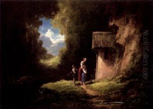 Andacht Vor Der Waldkapelle by Willy Moralt