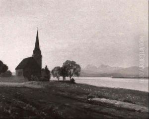 Fruhlingsmorgen In Gstadt Am Chiemsee by Willy Moralt