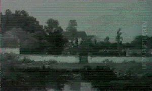 Dorf An Stillem Gewasser by Willy Moralt