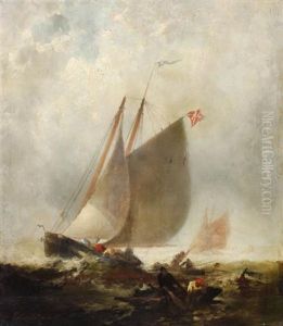 Fishing Boat Scene by Edward Moran