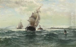 Off Atlantic Shore, Highlands by Edward Moran