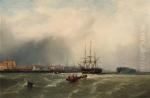 View Of Philadelphia - The Arrival by Edward Moran