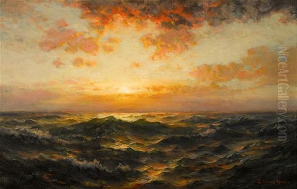 Seascape At Sunset - view 1