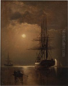 Men Rowing by Edward Moran