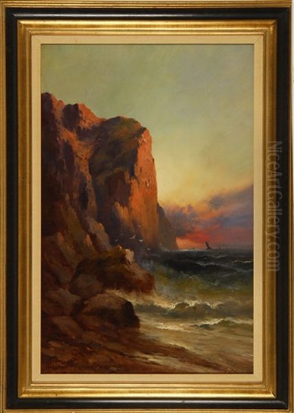 Sunset Off The Maine Coast - view 1