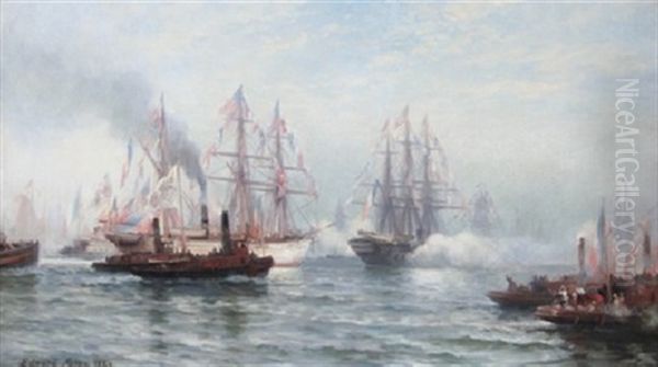 Reception Of The "isere" In New York Bay - view 1