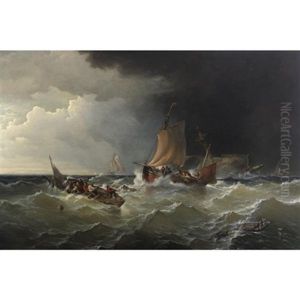 The Morning After The Gale - The Wreck by Edward Moran