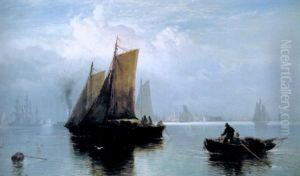 A View Of New York Harbor by Edward Moran
