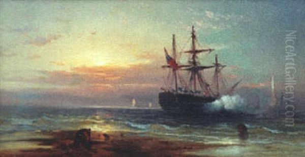 Battleship Firing - view 1
