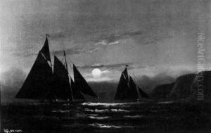 Moonlight Sail, Bar Harbor, Maine by Edward Moran