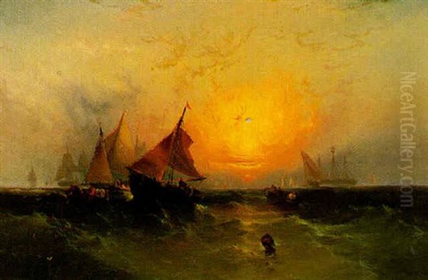 Ships At Sunset - view 1
