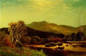 Cows Fording A Stream by Edward Moran