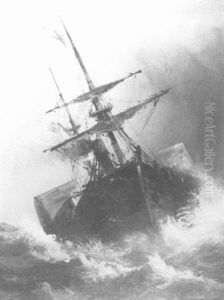 Gale Force, American Steam Sailer by Edward Moran
