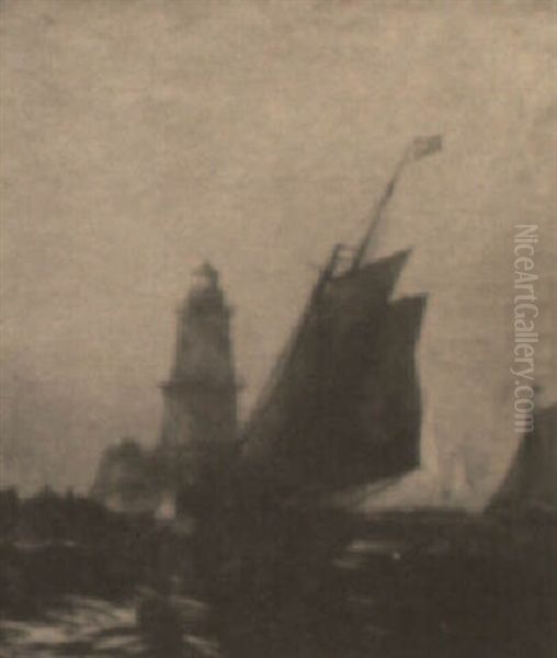 Ships By The Lighthouse - view 1
