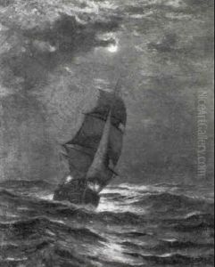 Sailing By Moonlight by Edward Moran