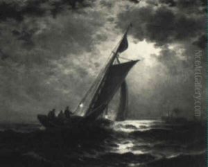 Sailing By Moonlight by Edward Moran