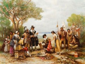The Purchase Of Manhattan by Edward Percy Moran