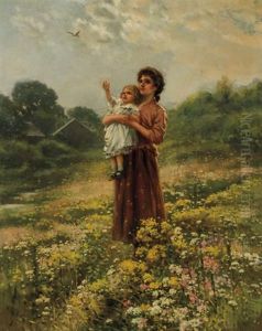 Admiring The Bird by Edward Percy Moran