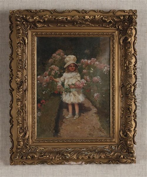 Young Girl On A Garden Path - view 1