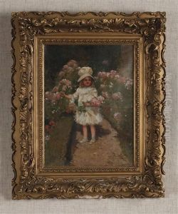Young Girl On A Garden Path