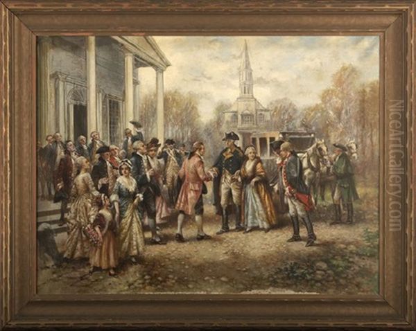 Washington After Resigning His Commission Leaving Annapolis For Mt. Vernon - view 1