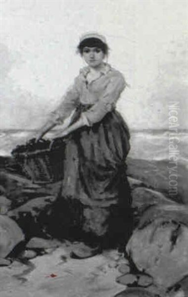Woman With A Basket - view 1