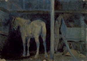 White Horse, Fort Stanton, New Mexico by Peter Moran